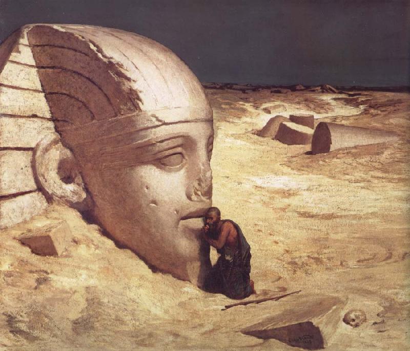 Elihu Vedder The Questioner of the Sphinx France oil painting art